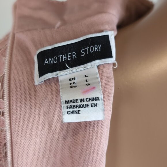 Another Story Sleeveless Lace Dress Bodycon Wrap Choker Floral Cocktail Party - Picture 8 of 13